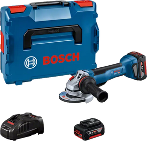 Bosch Professional GWS 18V-10 P (L) Akku-Winkelschleifer (2x5,0Ah) (06019J4101)