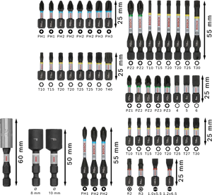 Bosch Professional PRO Impact Schrauberbit Set,50St (2608521U89)