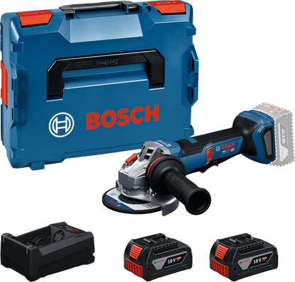 Bosch Professional GWS 18V-11 PS (L) Akku-Winkelschleifer (2x5.0AH+GAL) (06019N4302)